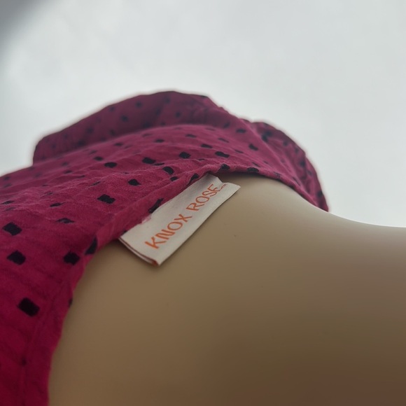 Women's Blouse Knox Rose Pink black Shirt Top (990L86) Polka Dot - Picture 3 of 3